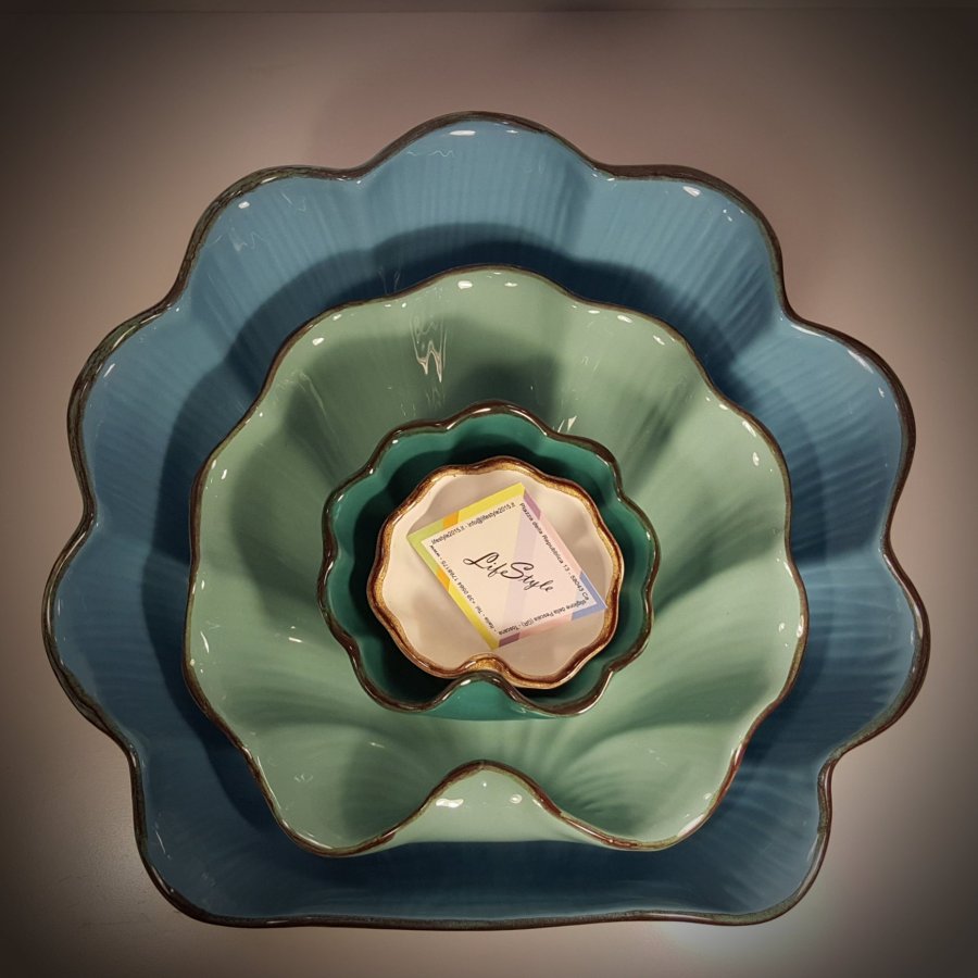 capasanta di ceramica artigianale dipinta a mano