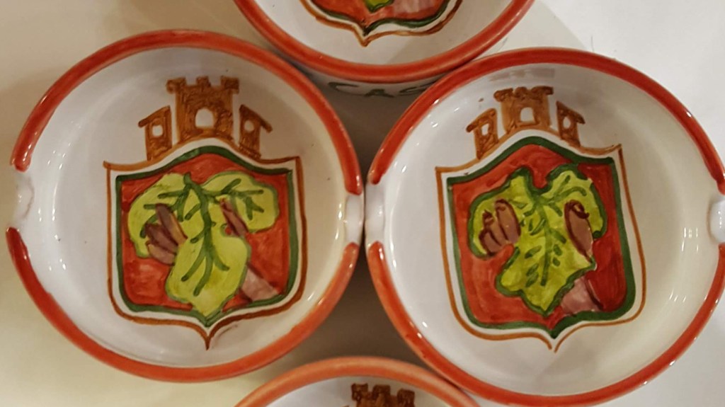 posacenere dipinto a mano